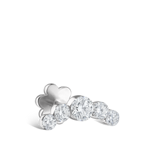 Load image into Gallery viewer, Invisible Set Five Diamond Open Curve Threaded Stud Earring