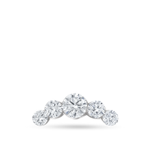 Load image into Gallery viewer, Invisible Set Five Diamond Open Curve Threaded Stud Earring