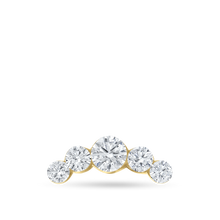 Load image into Gallery viewer, Invisible Set Five Diamond Open Curve Threaded Stud Earring