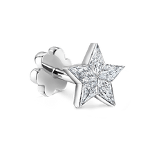 Load image into Gallery viewer, Invisible Set Diamond Star Threaded Stud Earring (7mm)