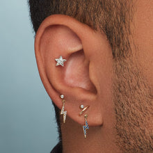 Load image into Gallery viewer, Invisible Set Diamond Star Threaded Stud Earring (7mm)