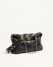 Load image into Gallery viewer, Panthea Shoulder Bag In Nappa Leather With Chevron Pattern