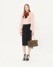 Load image into Gallery viewer, Panthea Shoulder Bag In Nappa Leather With Chevron Pattern