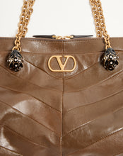 Load image into Gallery viewer, Panthea Shoulder Bag In Nappa Leather With Chevron Pattern