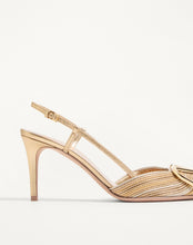 Load image into Gallery viewer, VLogo Signature Metallic Slingback Pumps With Cornely Embroidery 80Mm