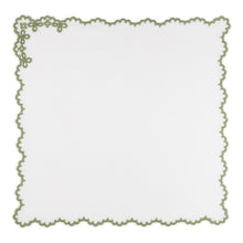 Load image into Gallery viewer, Seferî Linen Napkin with Light Green Embroidery