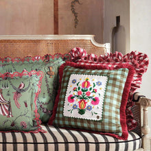 Load image into Gallery viewer, Seferî Caravan Decorative Cushion - Green