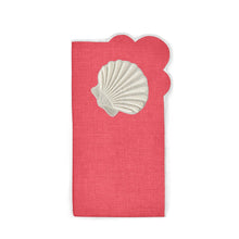 Load image into Gallery viewer, Seferî Embroidered Napkin - Under the Sea - Coral - Set of 4