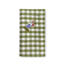 Load image into Gallery viewer, Seferî Plaid Napkin - Bunny Family - Set of 4