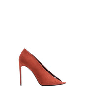 Load image into Gallery viewer, Open Toe Révélé Suede Pumps 105Mm