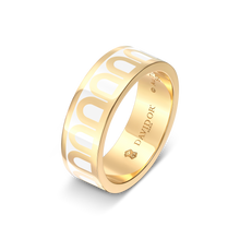 Load image into Gallery viewer, L'Arc de DAVIDOR Ring MM, 18k Yellow Gold with Lacquered Ceramic - DAVIDOR