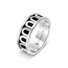 Load image into Gallery viewer, L'Arc de DAVIDOR Ring MM, 18k White Gold with Lacquered Ceramic - DAVIDOR