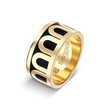 Load image into Gallery viewer, L'Arc de DAVIDOR Ring GM, 18k Yellow Gold with Lacquered Ceramic - DAVIDOR