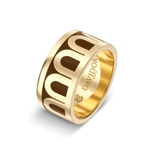 Load image into Gallery viewer, L'Arc de DAVIDOR Ring GM, 18k Yellow Gold with Lacquered Ceramic - DAVIDOR