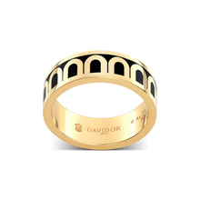 Load image into Gallery viewer, L'Arc de DAVIDOR Ring MM, 18k Yellow Gold with Lacquered Ceramic - DAVIDOR