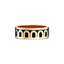 Load image into Gallery viewer, L'Arc de DAVIDOR Ring MM, 18k Yellow Gold with Lacquered Ceramic - DAVIDOR