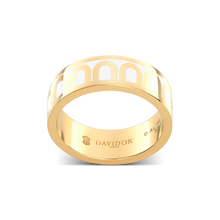 Load image into Gallery viewer, L'Arc de DAVIDOR Ring MM, 18k Yellow Gold with Lacquered Ceramic - DAVIDOR