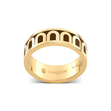 Load image into Gallery viewer, L'Arc de DAVIDOR Ring MM, 18k Yellow Gold with Lacquered Ceramic - DAVIDOR