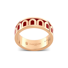 Load image into Gallery viewer, L'Arc de DAVIDOR Ring MM, 18k Rose Gold with Lacquered Ceramic - DAVIDOR