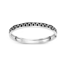 Load image into Gallery viewer, L'Arc de DAVIDOR Bangle PM, 18k White Gold with Lacquered Ceramic and Arcade Diamonds - DAVIDOR