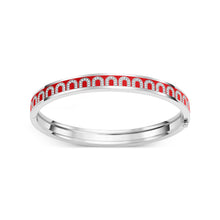 Load image into Gallery viewer, L'Arc de DAVIDOR Bangle PM, 18k White Gold with Lacquered Ceramic and Arcade Diamonds - DAVIDOR