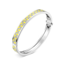 Load image into Gallery viewer, L'Arc de DAVIDOR Bangle PM, 18k White Gold with Lacquered Ceramic and Arcade Diamonds - DAVIDOR