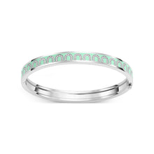 Load image into Gallery viewer, L'Arc de DAVIDOR Bangle PM, 18k White Gold with Lacquered Ceramic and Arcade Diamonds - DAVIDOR