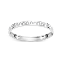 Load image into Gallery viewer, L'Arc de DAVIDOR Bangle PM, 18k White Gold with Lacquered Ceramic and Arcade Diamonds - DAVIDOR