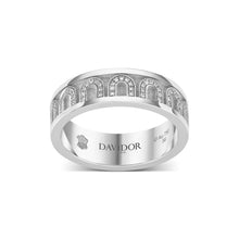 Load image into Gallery viewer, L'Arc de DAVIDOR Ring MM, 18k White Gold with Satin Finish and Arcade Diamonds - DAVIDOR