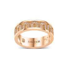Load image into Gallery viewer, L'Arc de DAVIDOR Ring MM, 18k Rose Gold with Satin Finish and Arcade Diamonds - DAVIDOR