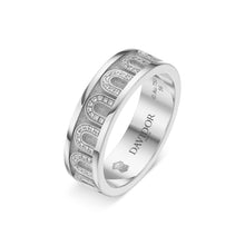 Load image into Gallery viewer, L'Arc de DAVIDOR Ring MM, 18k White Gold with Satin Finish and Arcade Diamonds - DAVIDOR