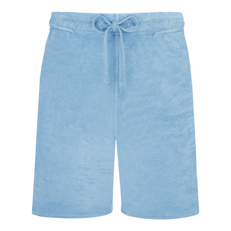 Men Bermuda Shorts Solid Mineral Dye
