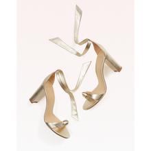 Load image into Gallery viewer, Clarita Block 90 Golden Sandal
