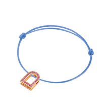 Load image into Gallery viewer, L'Arc Voyage Charm MM, 18k Rose Gold with Galerie Pink Sapphires on Silk Cord - DAVIDOR