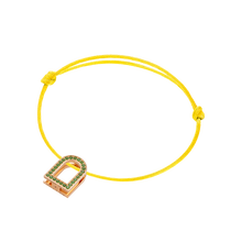 Load image into Gallery viewer, L'Arc Voyage Charm MM, 18k Rose Gold with Galerie Tsavorites on Silk Cord - DAVIDOR