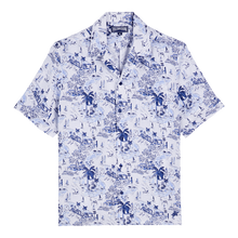 Load image into Gallery viewer, Men Bowling Linen Shirt Riviera
