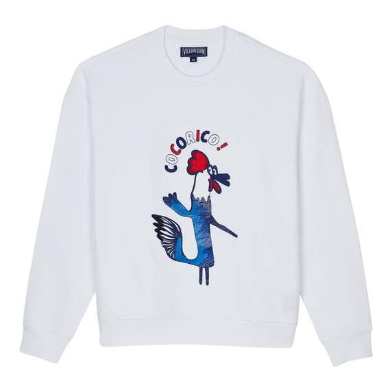 Men Embroidered Sweatshirt Cocorico !