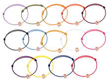 Load image into Gallery viewer, L'Arc Voyage Charm PM, 18k Rose Gold on Silk Cord Bracelet - DAVIDOR