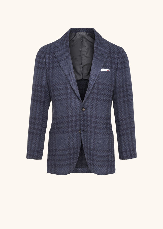 Kiton dark grey single-breasted jacket for man, made of cashmere