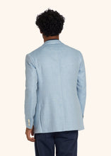 Load image into Gallery viewer, Kiton sky blue single-breasted jacket for man, made of virgin wool - 3
