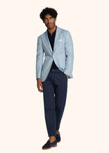 Load image into Gallery viewer, Kiton sky blue single-breasted jacket for man, made of virgin wool - 5
