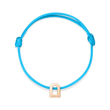 Load image into Gallery viewer, L'Arc Voyage Charm PM, 18k Rose Gold on Silk Cord Bracelet - DAVIDOR
