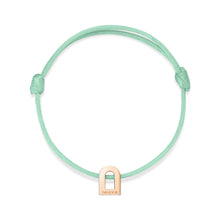 Load image into Gallery viewer, L'Arc Voyage Charm PM, 18k Rose Gold on Silk Cord Bracelet - DAVIDOR