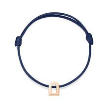Load image into Gallery viewer, L'Arc Voyage Charm PM, 18k Rose Gold on Silk Cord Bracelet - DAVIDOR