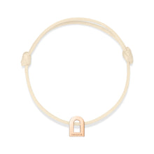 Load image into Gallery viewer, L'Arc Voyage Charm PM, 18k Rose Gold on Silk Cord Bracelet - DAVIDOR