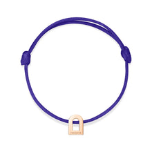 Load image into Gallery viewer, L'Arc Voyage Charm PM, 18k Rose Gold on Silk Cord Bracelet - DAVIDOR