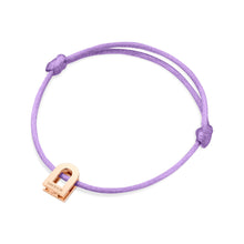 Load image into Gallery viewer, L'Arc Voyage Charm PM, 18k Rose Gold on Silk Cord Bracelet - DAVIDOR