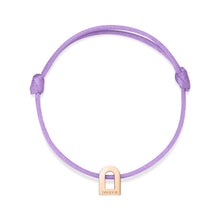 Load image into Gallery viewer, L'Arc Voyage Charm PM, 18k Rose Gold on Silk Cord Bracelet - DAVIDOR