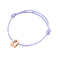 Load image into Gallery viewer, L'Arc Voyage Charm PM, 18k Rose Gold on Silk Cord Bracelet - DAVIDOR