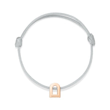 Load image into Gallery viewer, L'Arc Voyage Charm PM, 18k Rose Gold on Silk Cord Bracelet - DAVIDOR